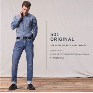 Levi’s 501 Original Straight Fit Button Fly